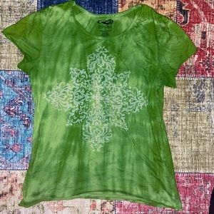 green tie dye t-shirt